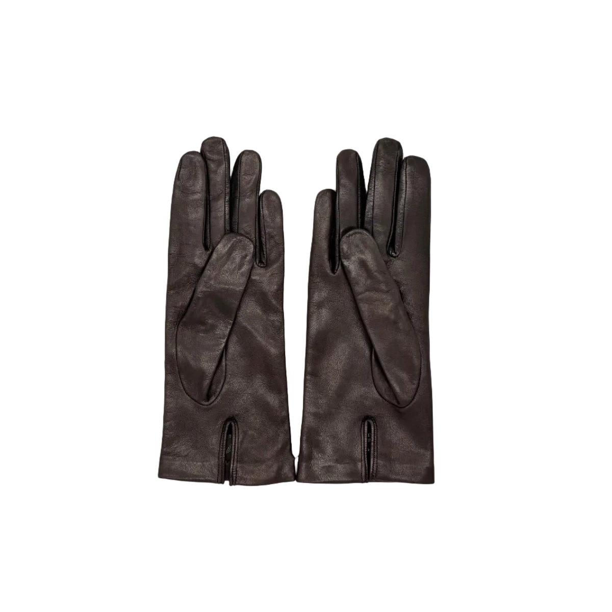 Women's smooth leather gloves lined with silk Pelletteria Allegrini Filippo G303S Dark Brown