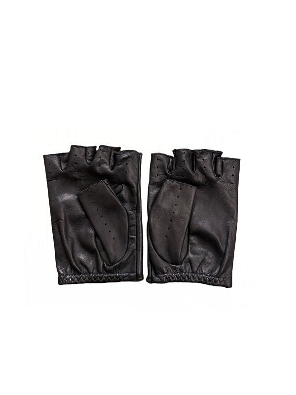 Guanto da Guida mezze dita Uomo Pelletteria Allegrini Filippo G2530 nero - Pelletteria Allegrini