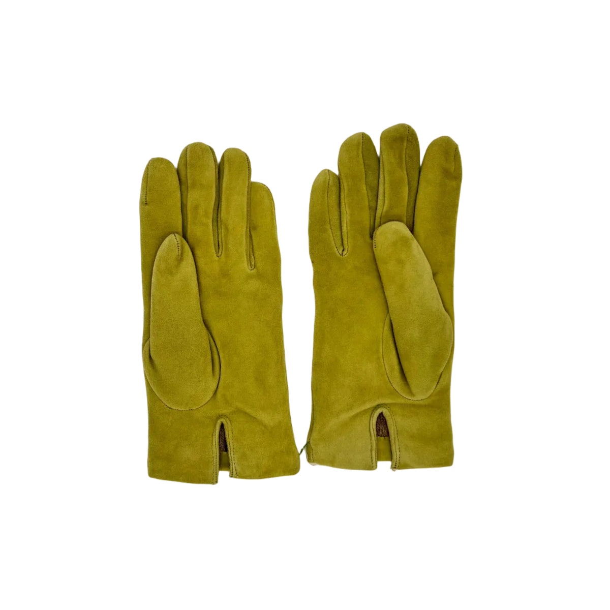 Women's suede leather gloves Pelletteria Allegrini Filippo G300 light green