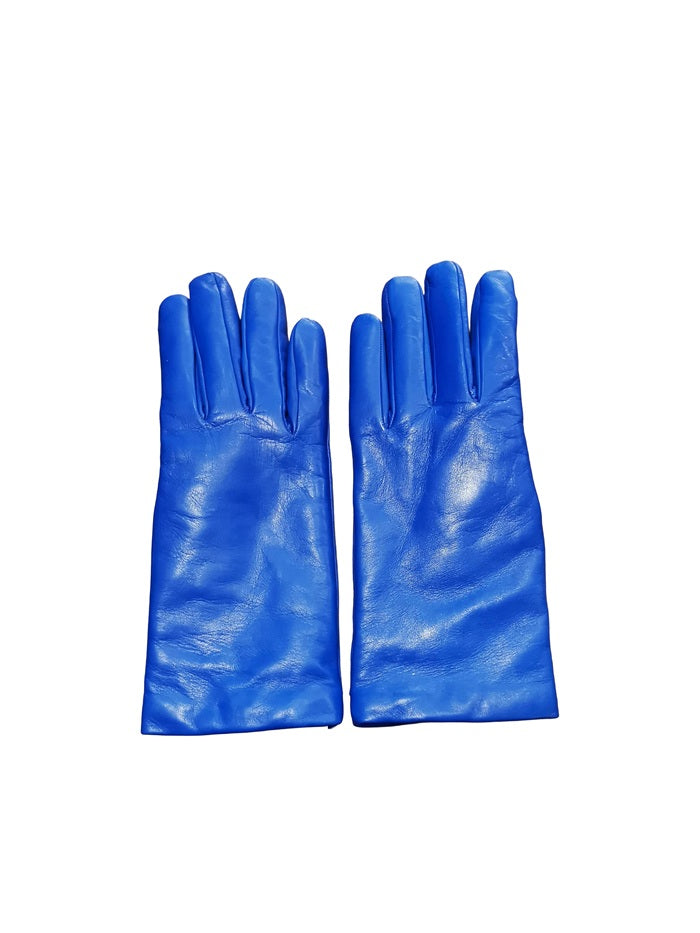 Guanto donna liscio in pelle Pelletteria Allegrini Filippo G303C bluette