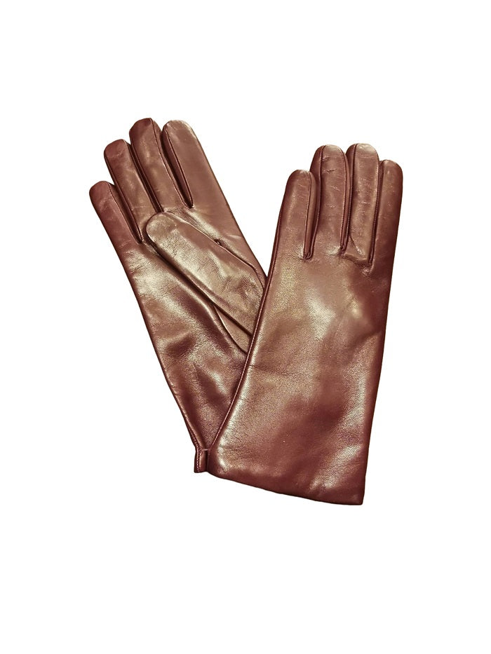 Women's smooth leather glove by Pelletteria Allegrini Filippo G303C bordeaux