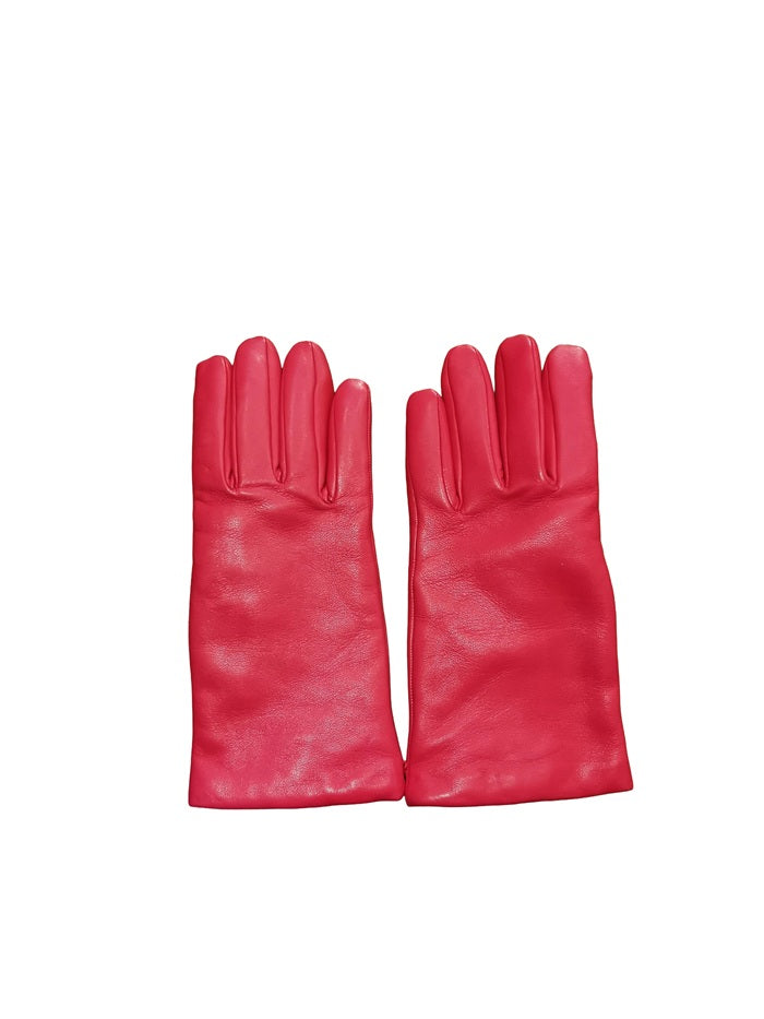 Guanto donna liscio in pelle Pelletteria Allegrini Filippo G303C fuxia