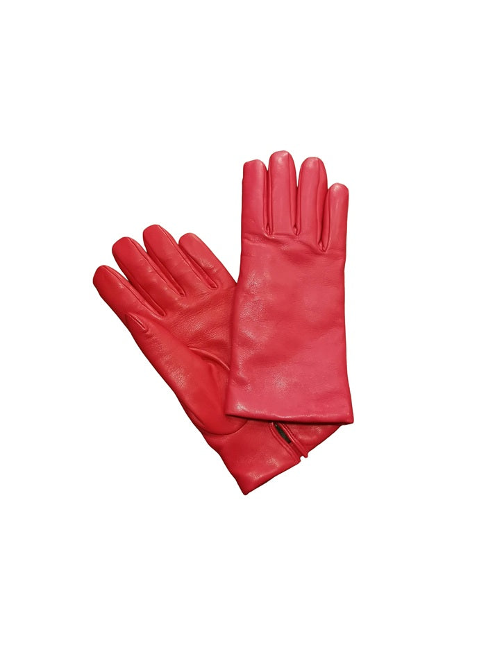 Guanto donna liscio in pelle Pelletteria Allegrini Filippo G303C fuxia