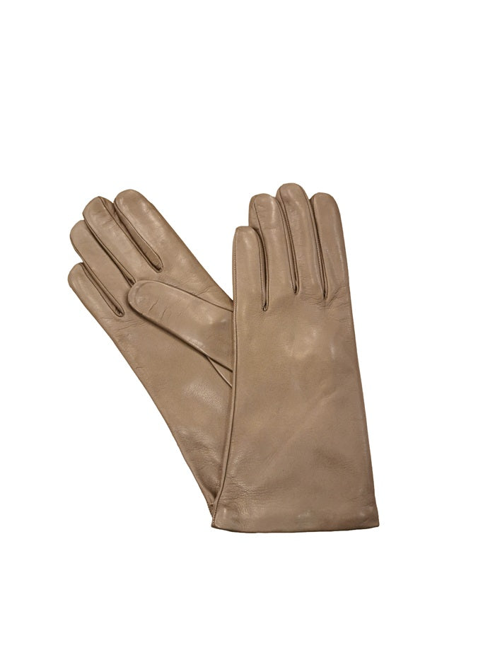Guanto donna liscio in pelle Pelletteria Allegrini Filippo G303C talpa