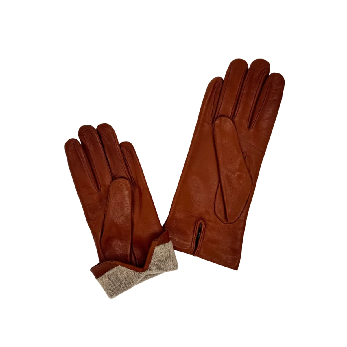Women's smooth leather glove by Pelletteria Allegrini Filippo G303C taupe