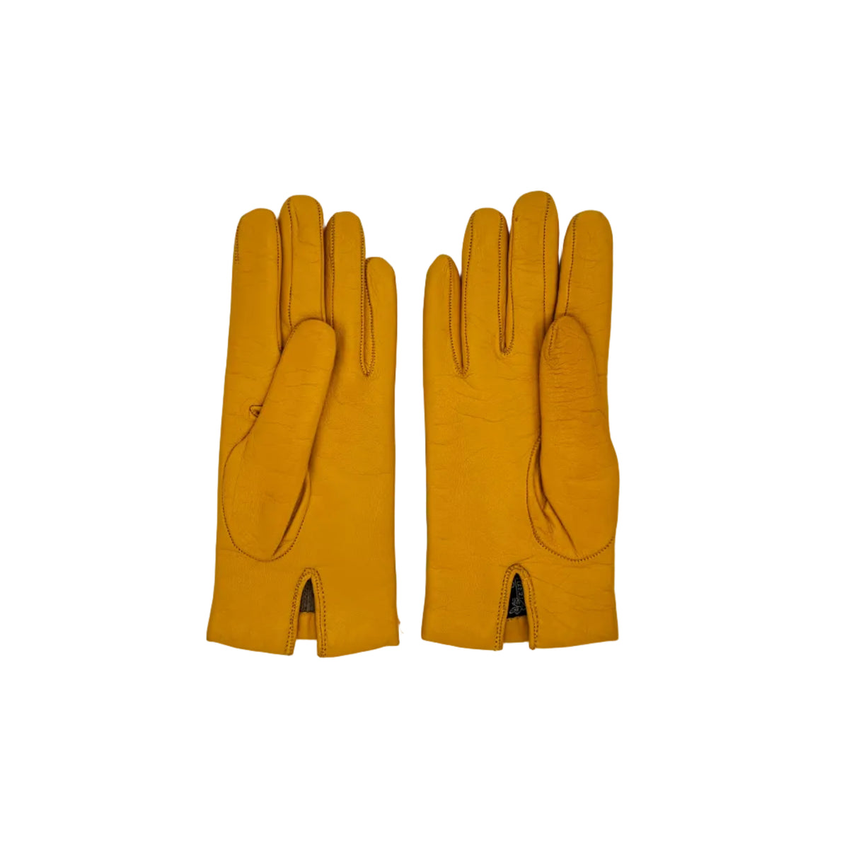 Women's smooth leather gloves Pelletteria Allegrini Filippo G303C Yellow