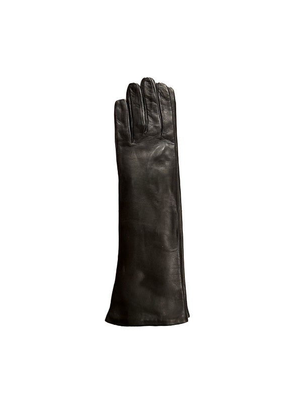 Women's long leather glove Pelletteria Allegrini Filippo G303/6DS Black