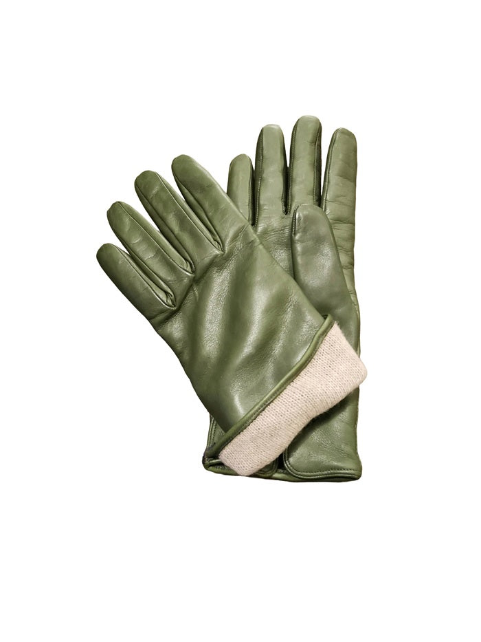 Women's nappa and tartan glove Pelletteria Allegrini Filippo 234/TESS Green/Tartan
