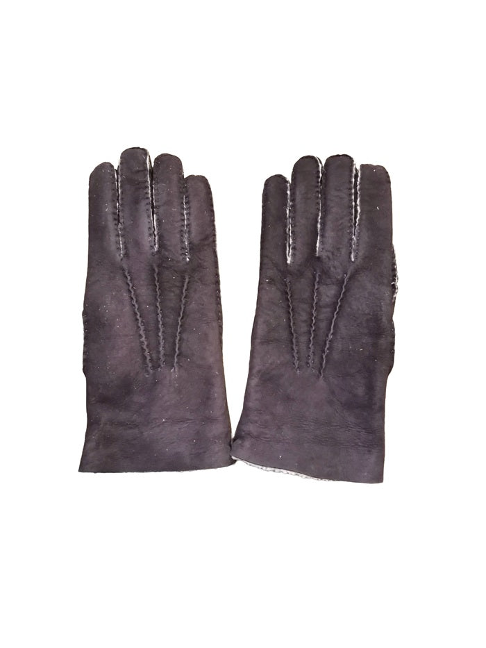 Men's merino leather glove Pelletteria Allegrini Filippo G208 blue