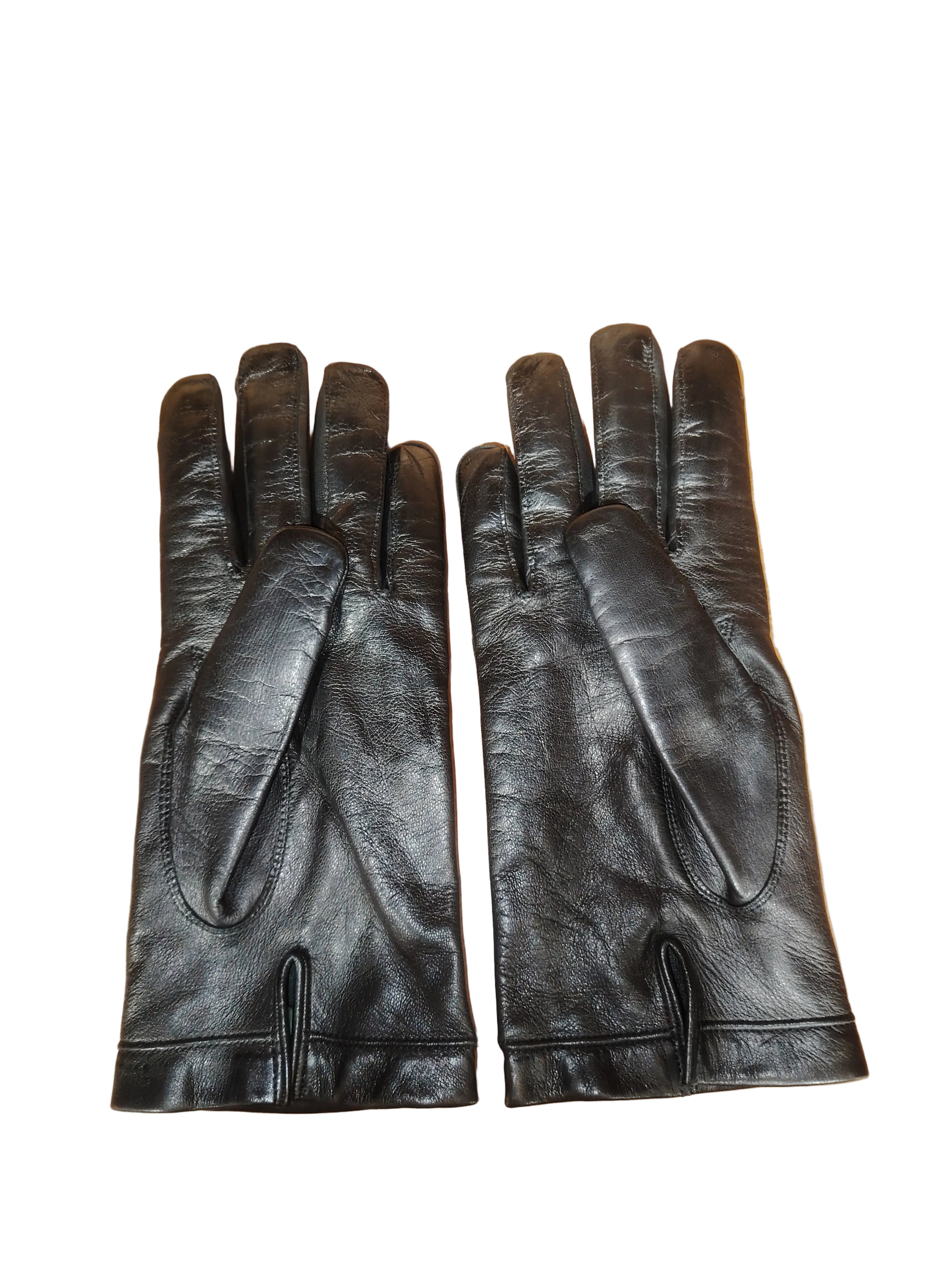 Men's Leather Glove with Silk Lining Pelletteria Allegrini Filippo G200S Black