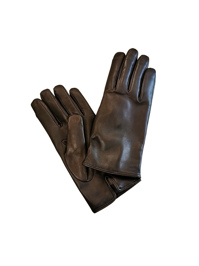 Men's smooth leather glove Pelletteria Allegrini Filippo G2541U dark brown