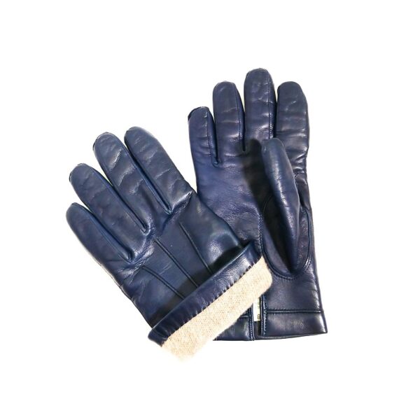 Guanto uomo in pelle Pelletteria Allegrini Filippo G200 blu