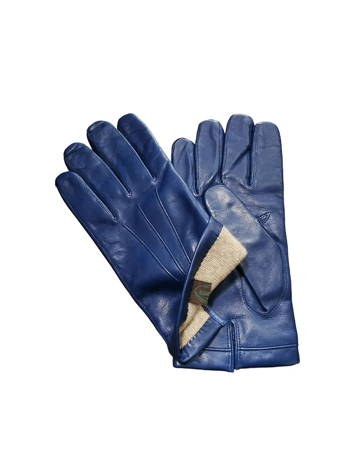 Men's Leather Gloves Pelletteria Allegrini Filippo G200 Bluette