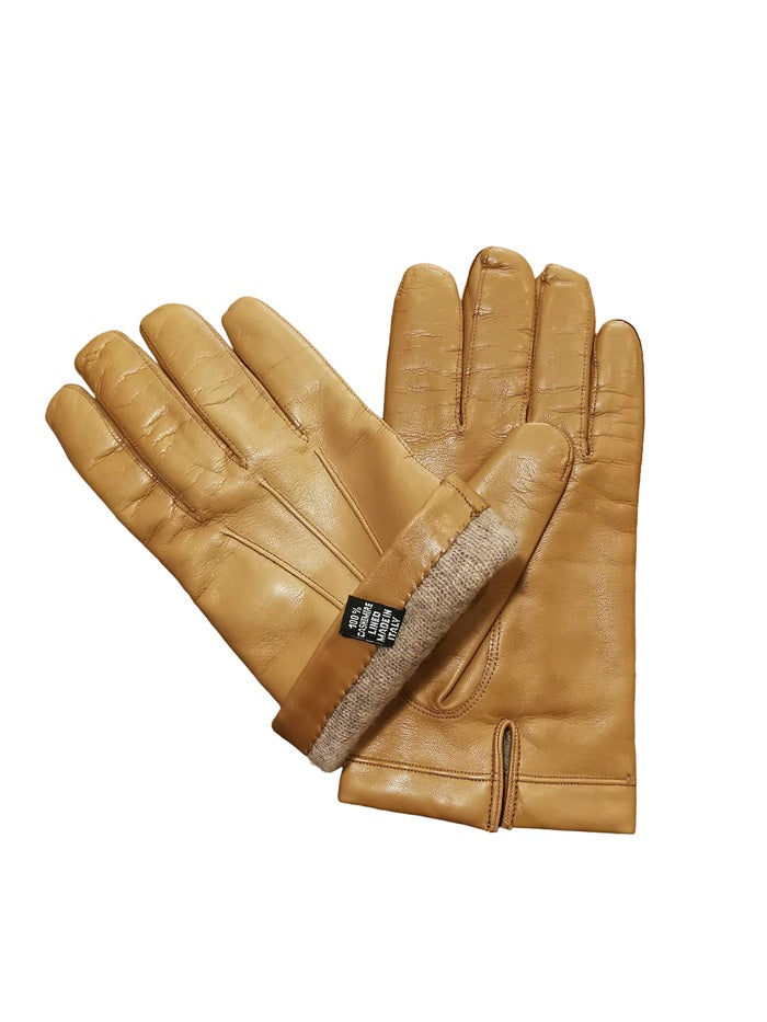 Men's Leather Glove Pelletteria Allegrini Filippo G200 Tobacco