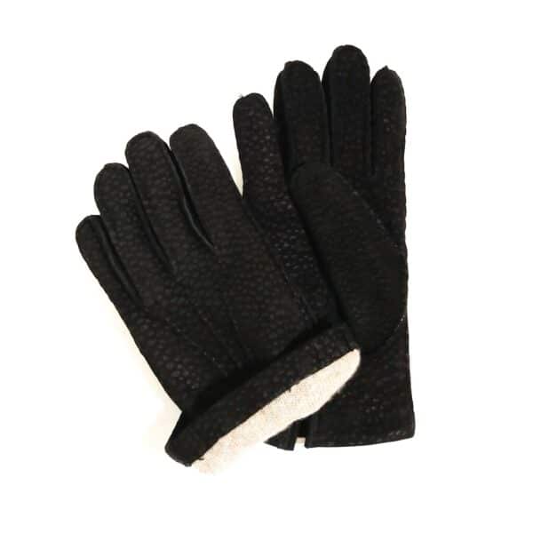 Men's Pecary Glove by Pelletteria Allegrini Filippo G207 Black
