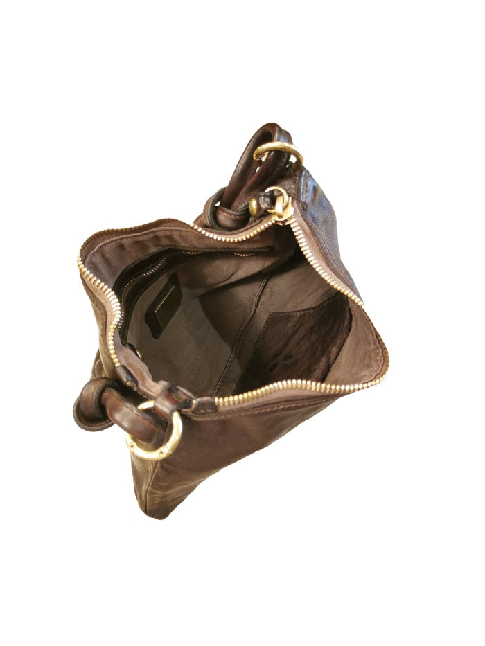 Leather bag Campomaggi C040590ND X0001 dark brown 