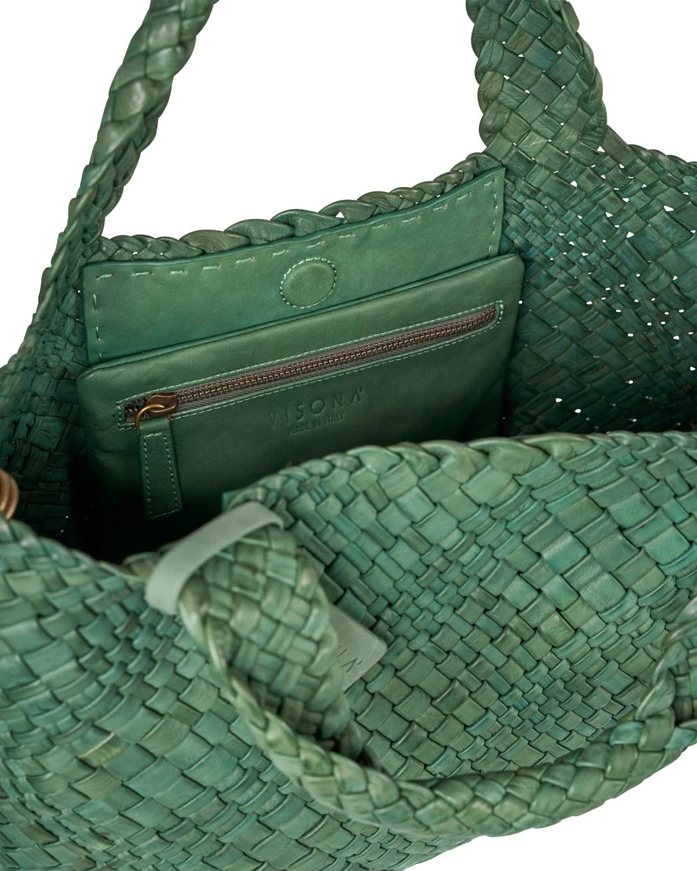 Woven Leather Bag Visonà 20316 Eden