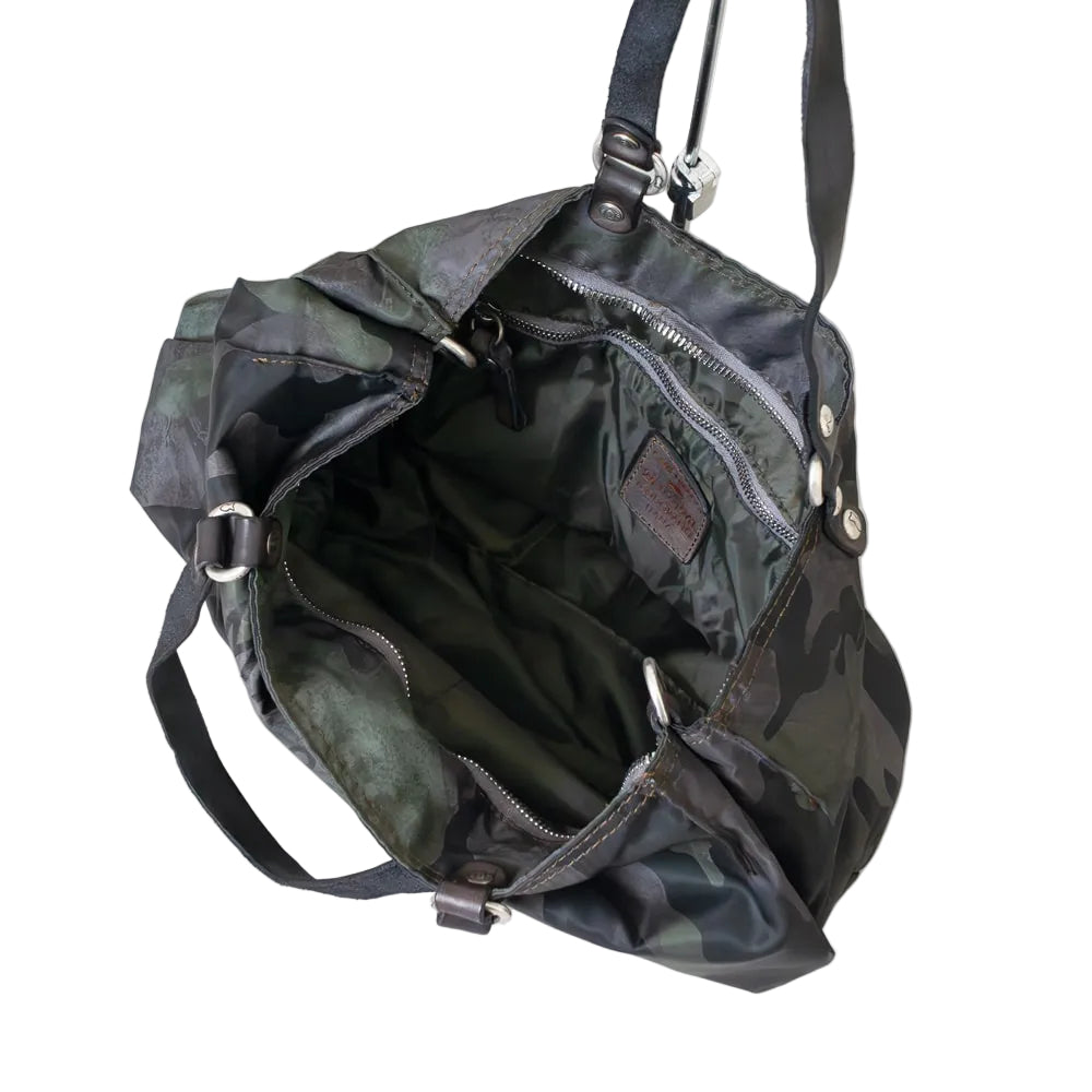 Shopping tessuto Vela Camouflage di Campomaggi C041720ND X2632 grigio