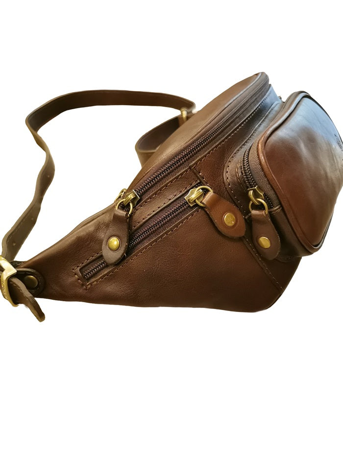 Leather belt bag I Medici 63/0890 Dark brown