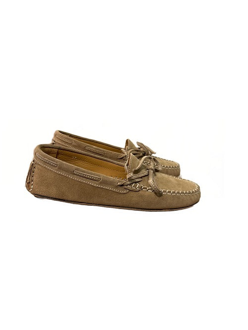 Mocassino donna in camoscio pelletteria allegrini 4326 corda