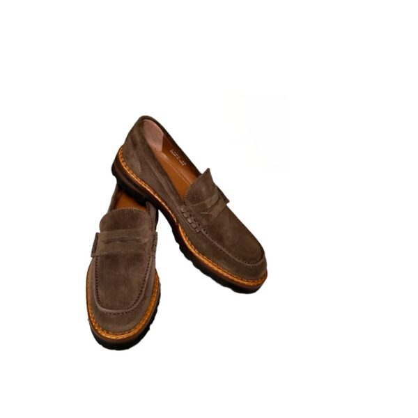 Mocassino donna in camoscio Pelletteria Allegrini Filippo LANA Marrone - Pelletteria Allegrini