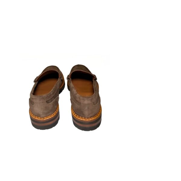 Women's suede moccasin Pelletteria Allegrini Filippo LANA Brown