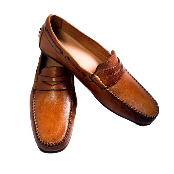 Men's leather loafer Pelletteria Allegrini Filippo 2515 cuoio