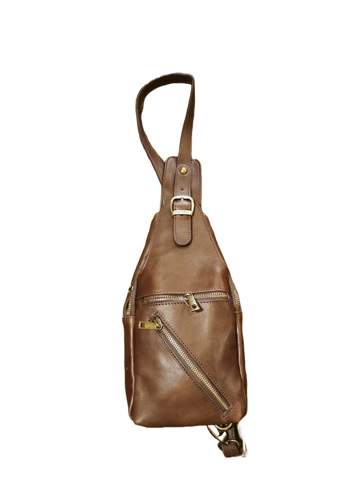 Leather One-Shoulder Bag I Medici 63/960 Dark brown