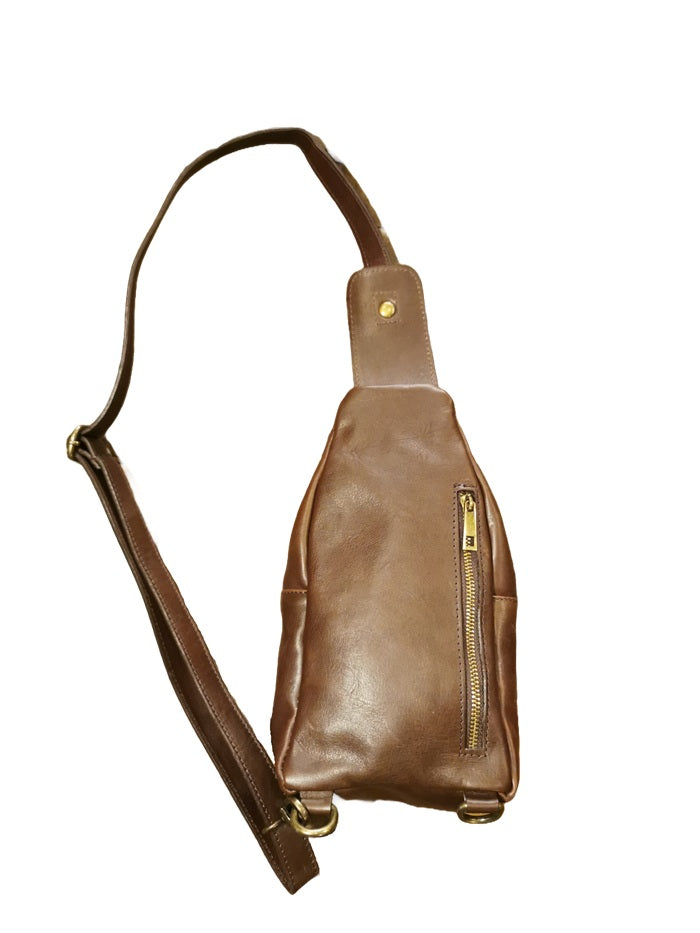 Leather One-Shoulder Bag I Medici 63/960 Dark brown