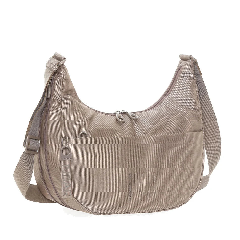 Expandable shoulder bag in fabric MD Mandarina Duck P10QMT27 Taupe