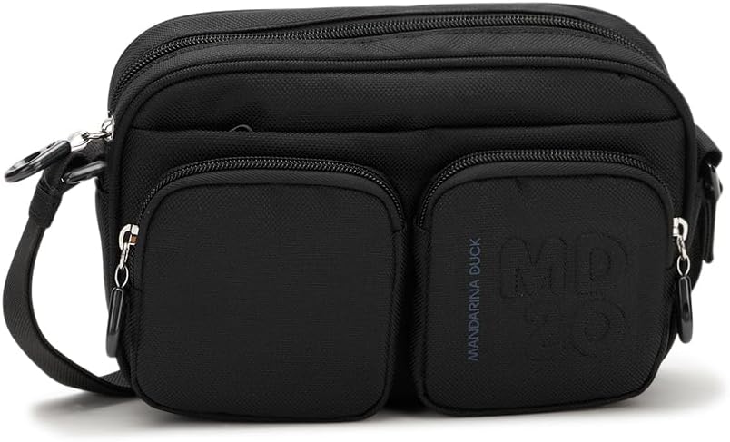 Tracolla doppio scomparto MD Mandarina Duck P10QMT74 Nero