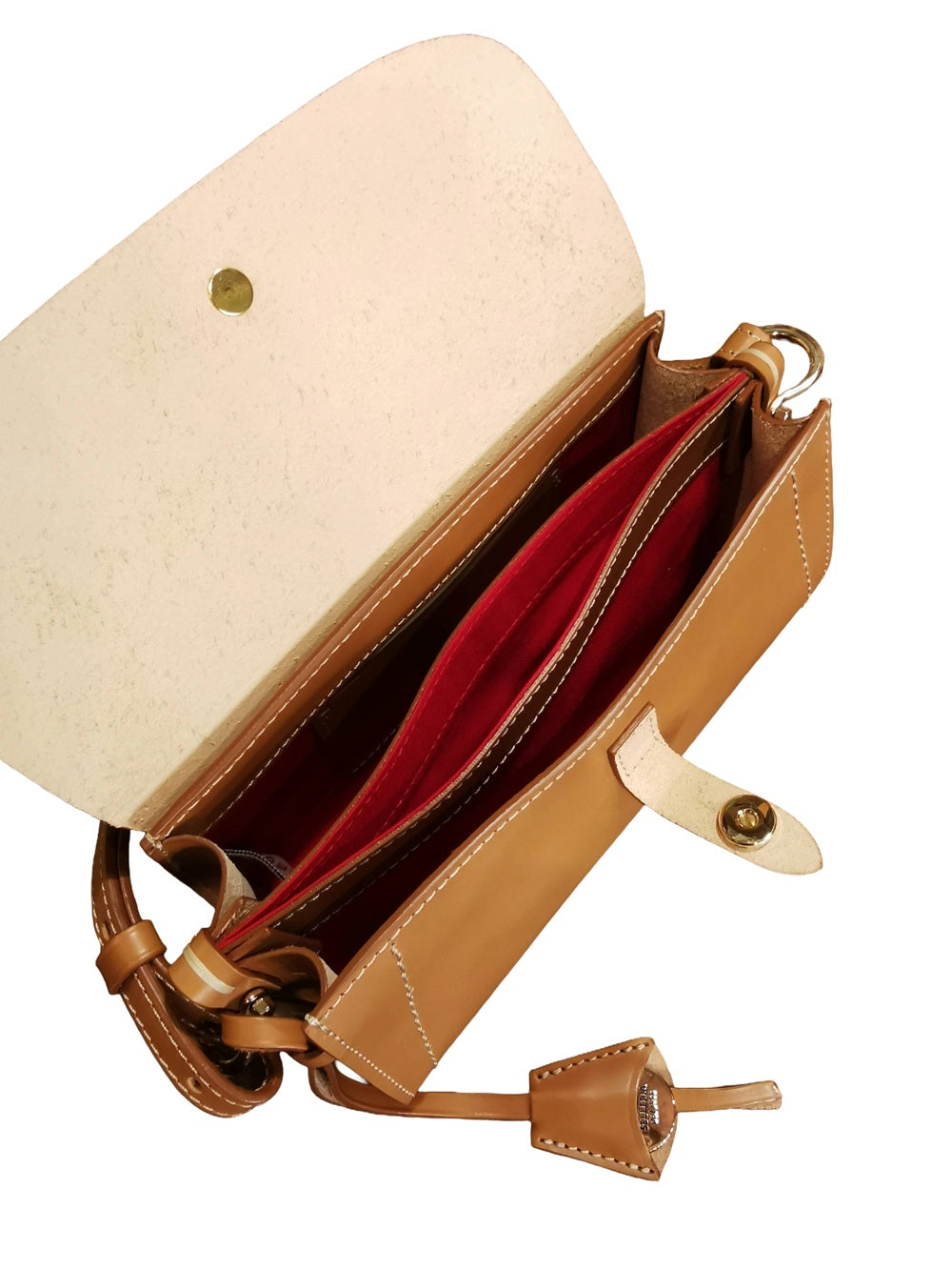 Small Leather Bag Boldrini 07652 Natural