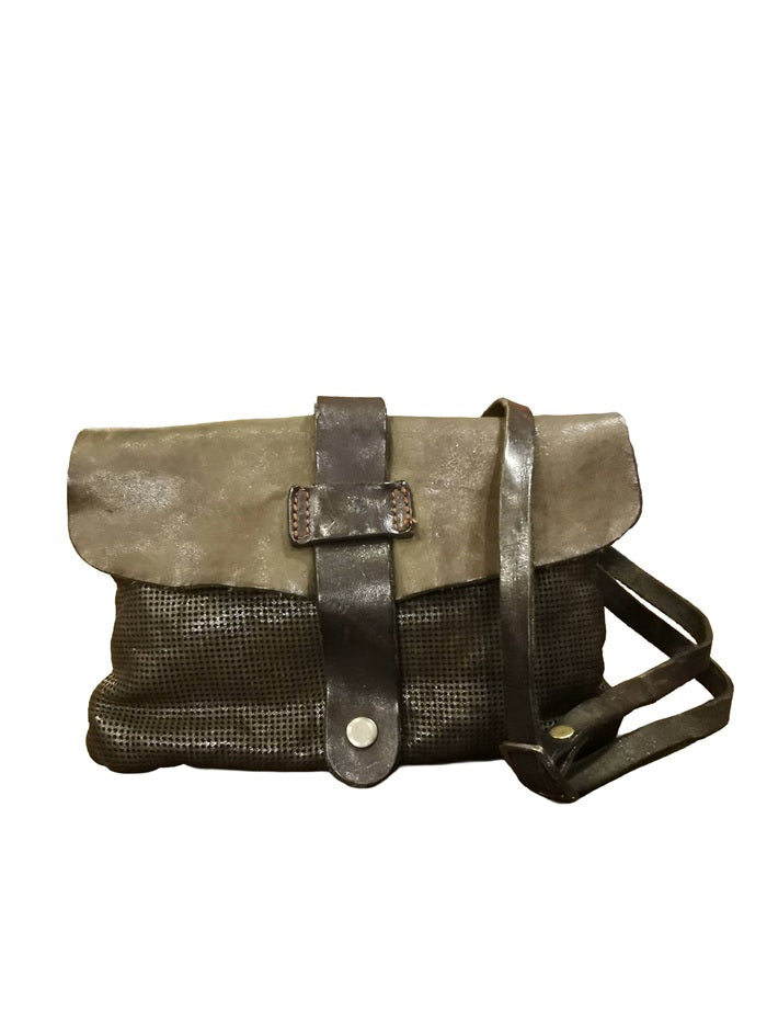 Pochette/marsupio in pelle Pelletteria Allegrini Filippo 1523 Verde militare