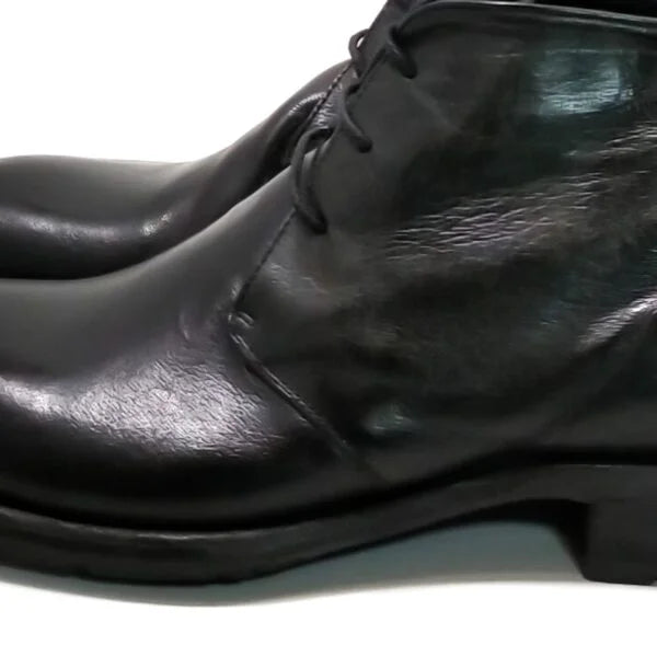 Polacchino uomo in pelle di bufalo Pelletteria Allegrini Filippo A477 Nero