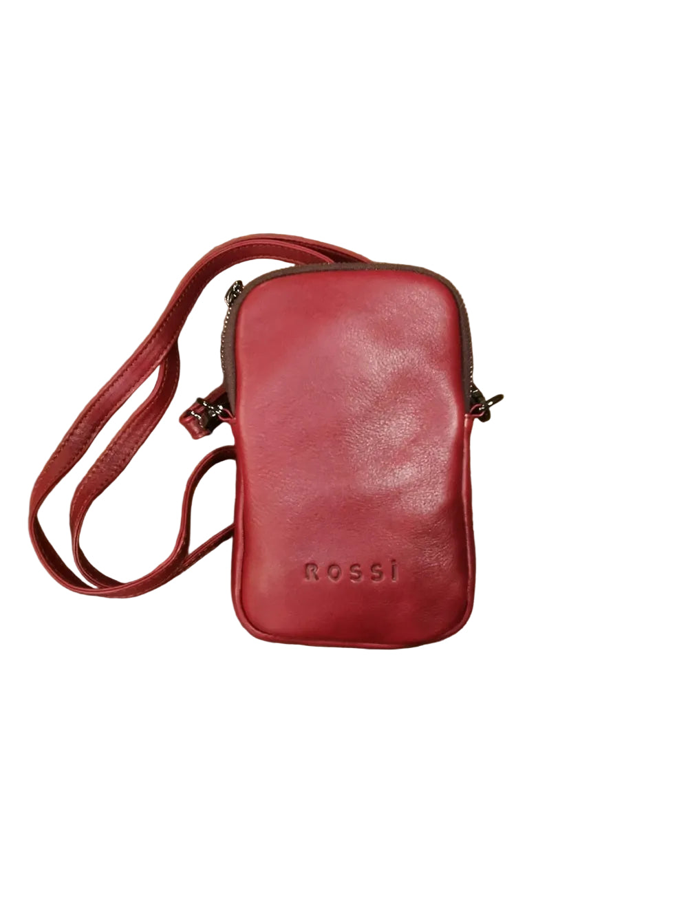 Portacellulare in pelle morbida Bruno Rossi R272 Bordeaux
