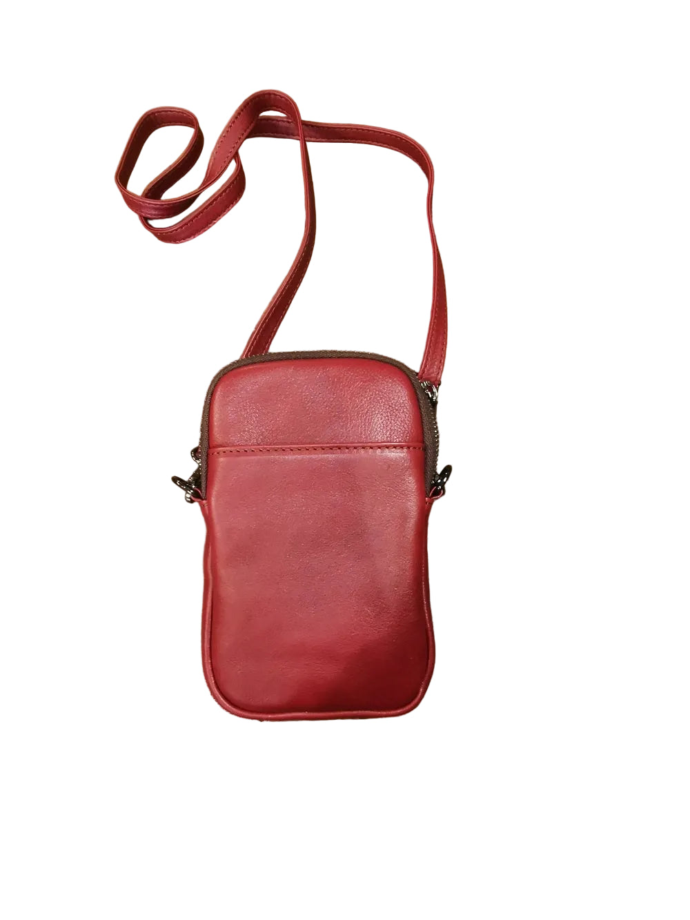 Portacellulare in pelle morbida Bruno Rossi R272 Bordeaux