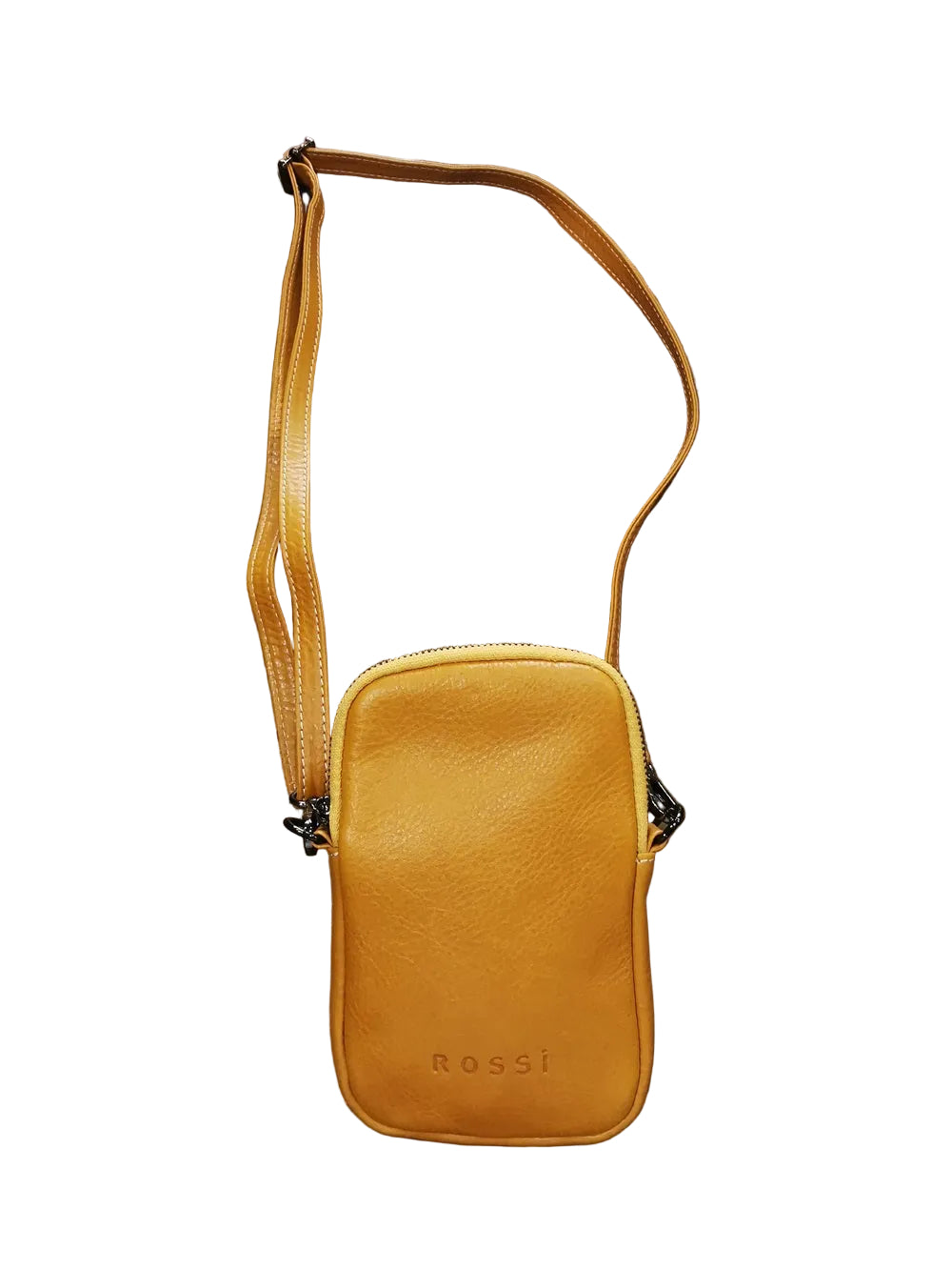 Portacellulare in pelle morbida Bruno Rossi R272 Ocra
