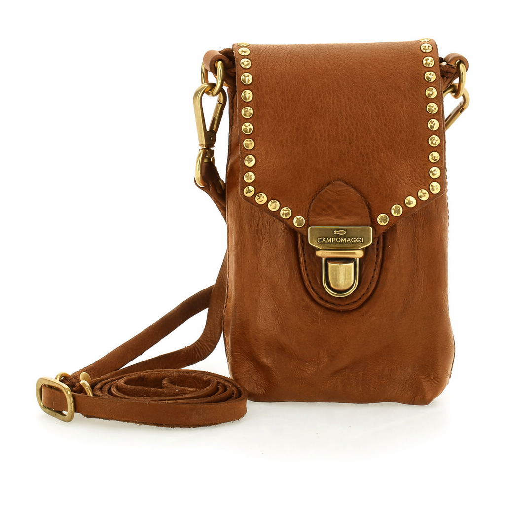 Portacellulare in pelle Tina-Kura Campomaggi C039570ND X0007 cognac
