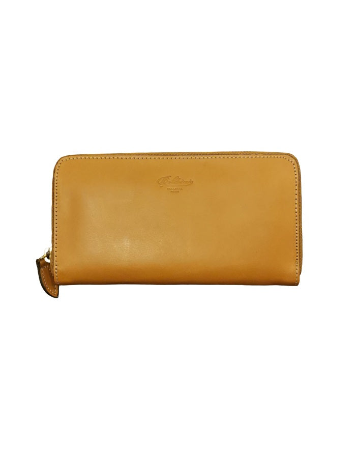 Leather Zip Around Wallet Boldrini 0208 Natural