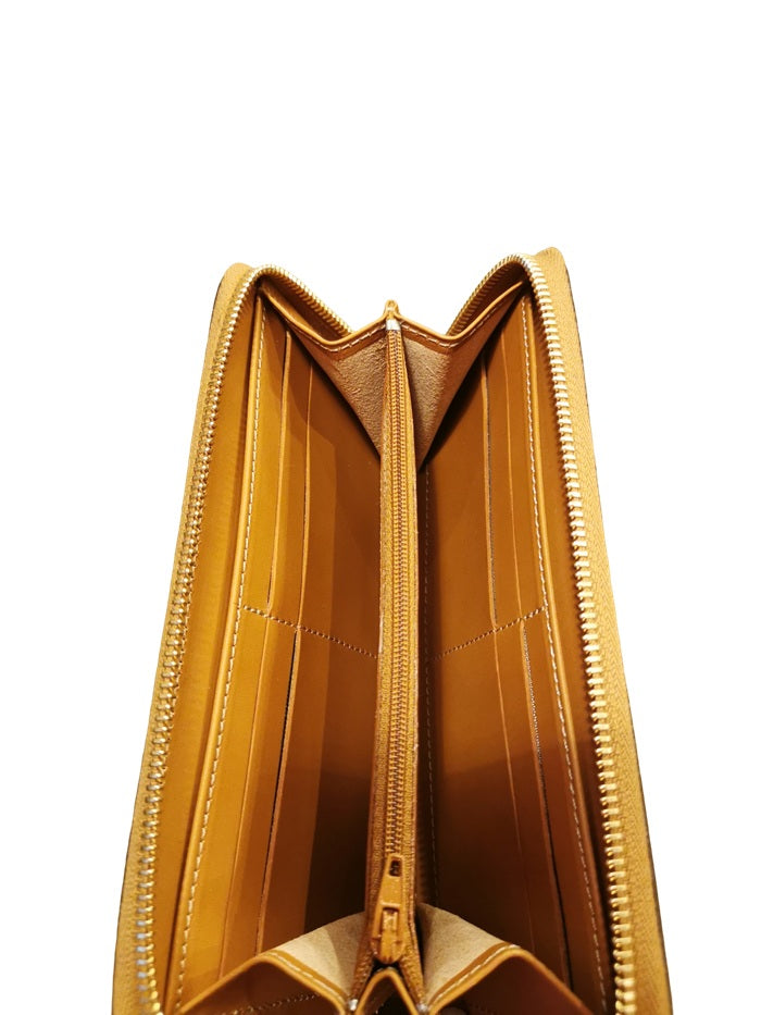 Leather Zip Around Wallet Boldrini 0208 Natural