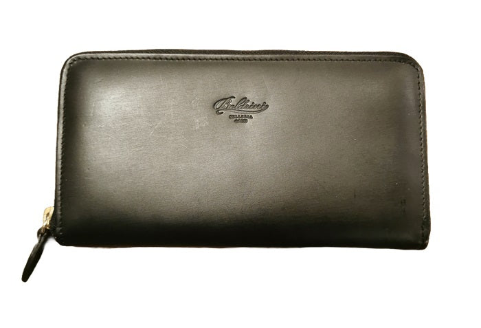Leather Zip Around Wallet Boldrini 0208 Black