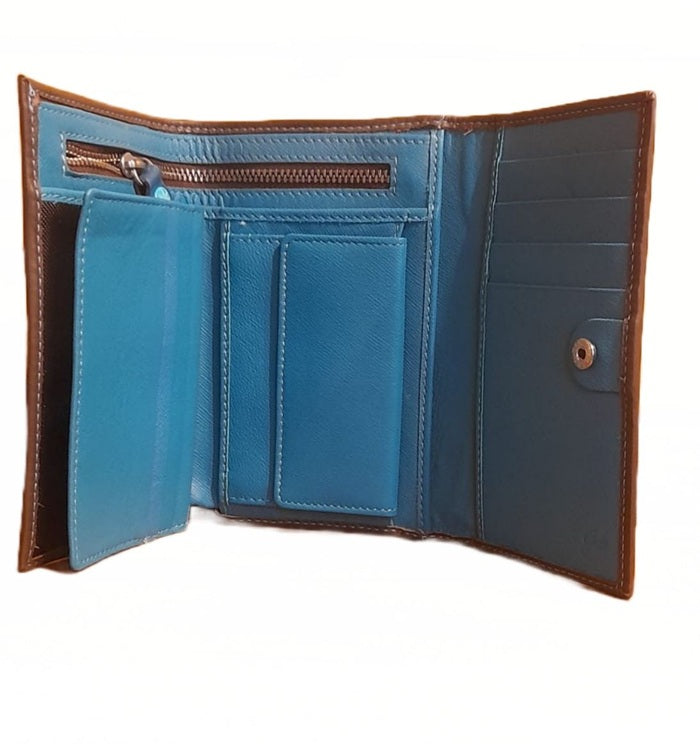 Leather Flap Wallet Gabs GMoney05 Walnut