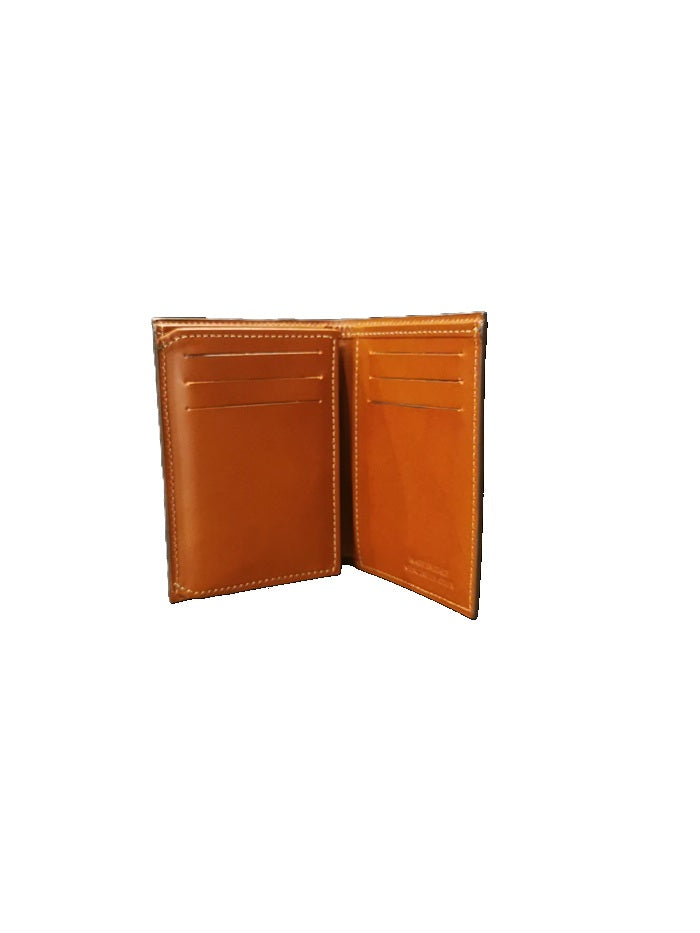 Small leather book wallet Boldrini 0272 Golden