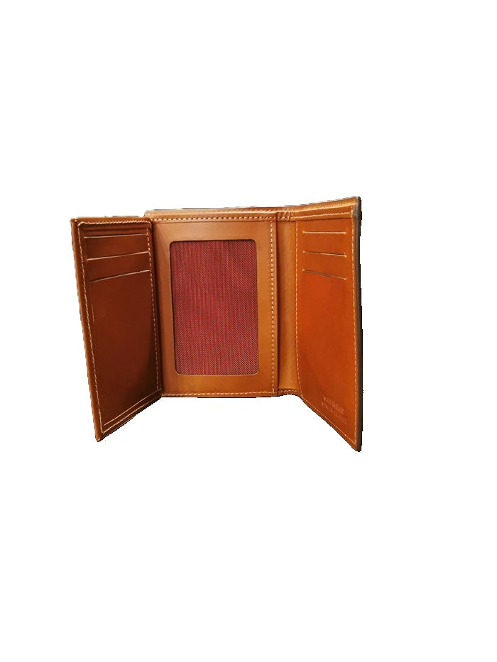 Small leather book wallet Boldrini 0272 Golden