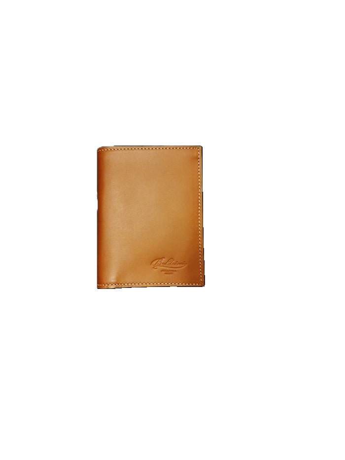 Small leather book wallet Boldrini 0272 Golden