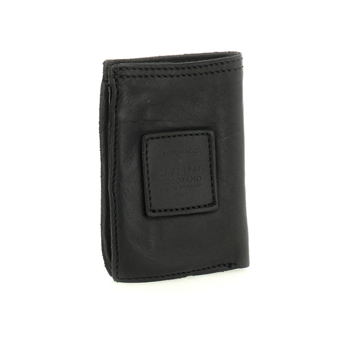 Small vertical leather wallet Campomaggi C041590ND X2298 black