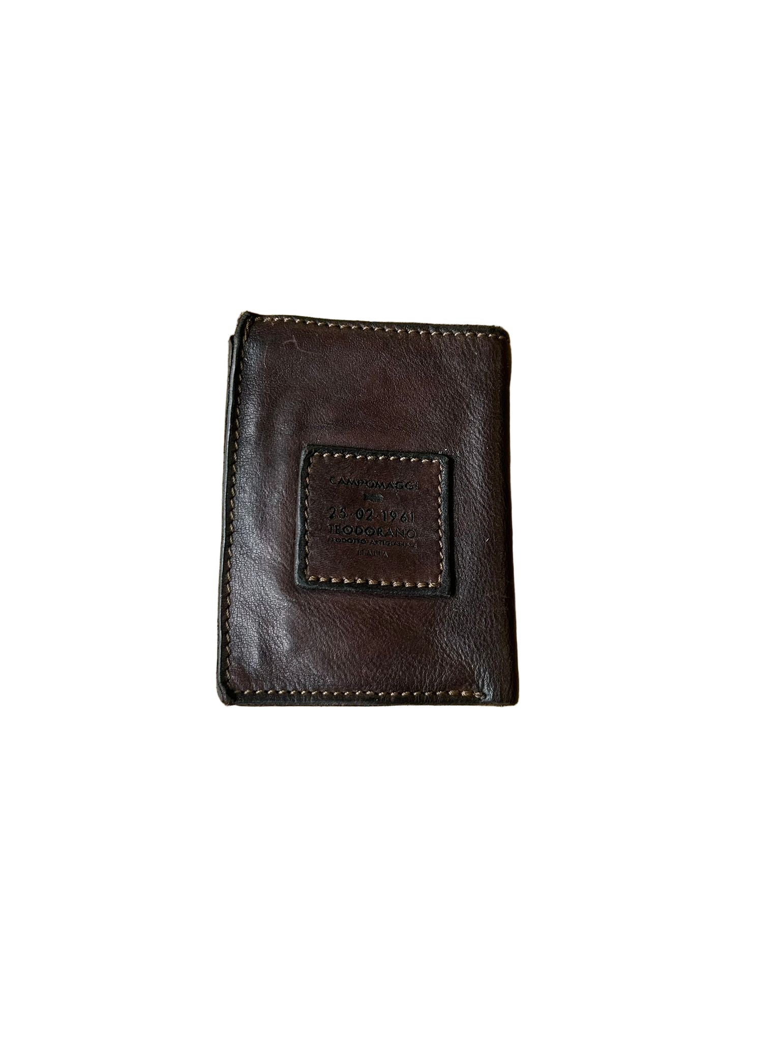 Small vertical leather wallet Campomaggi C041590ND X2298 dark brown