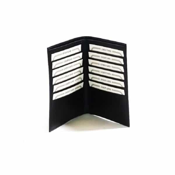 Vertical Leather Wallet Boldrini 0287 Black