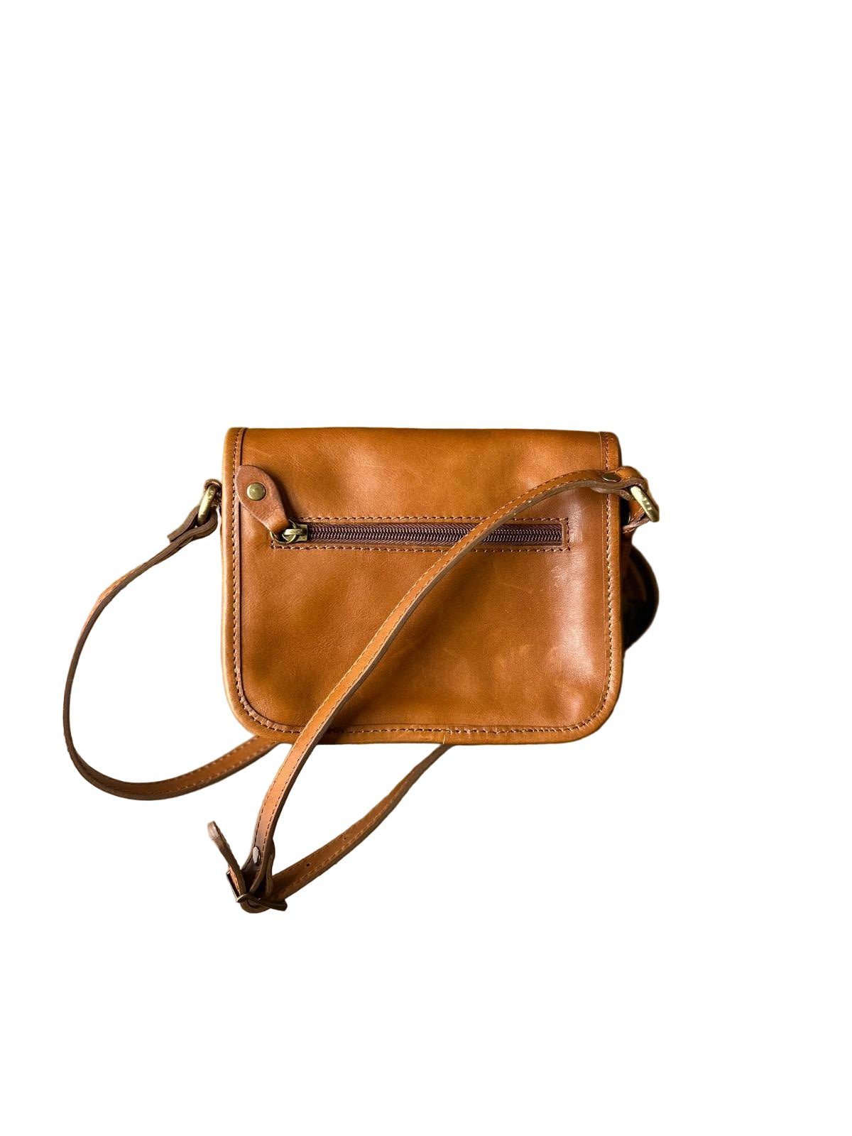 Postina con fibbie in pelle I Medici 63/3525/2 marrone - Pelletteria Allegrini