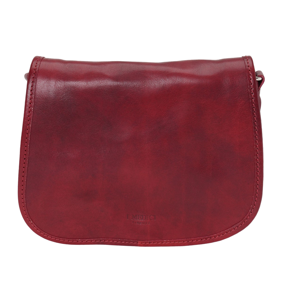 Rounded leather postman bag I Medici 63/3400 Red